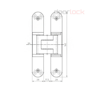 Петля SIMONSWERK Tectus TE 340 F1 (полиэфирное покрытие под матовый хром)