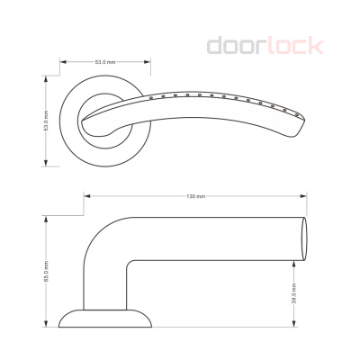 Ручка дверная DOORLOCK Loft A19R CP/SN