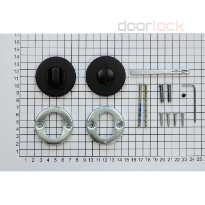 Поворотная кнопка DOORLOCK V E08/WC/6/RG/SS