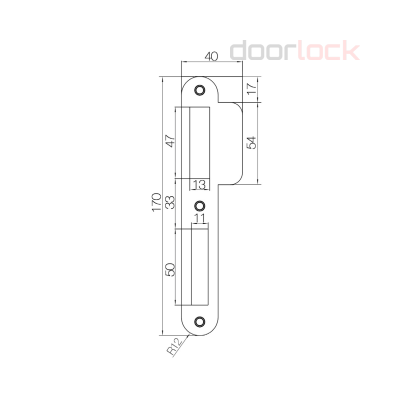 Корпус замка DL401/55