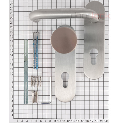 Ручка DOORLOCK 038KP/F/KNOB левая PZ72 U-form Rt