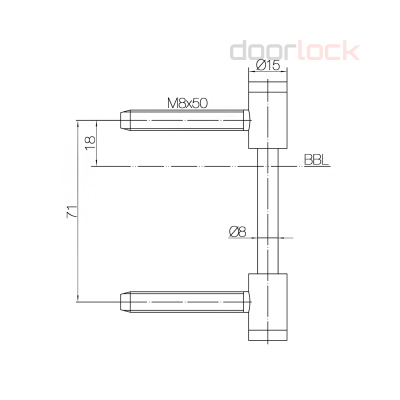 Петля SIMONSWERK VARIANT V 0026 WF (часть полотна)  F1 матовый хром
