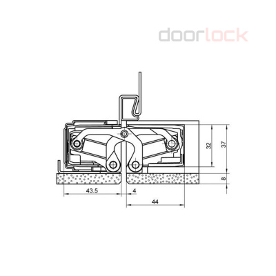 Петля SIMONSWERK TECTUS TE 540 A8 stainless steel look (покрытие под нержавеющую сталь)